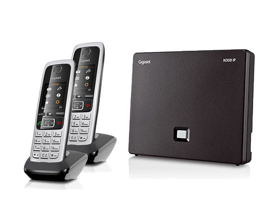 Gigaset N300IP Base Station and Gigaset C430HX DECT Phone bundle - Two handsets