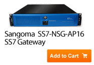 Sangoma SS7 Appliance Up to 16 E1/T1, ISUP to SIP, codec support, 16 signalling links, up to 12 point codes