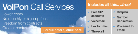 VoiPon Call Services - lower costs, no monthly fees, freedom from contracts, greater control
