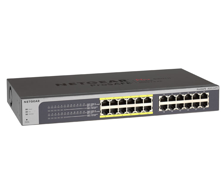 Netgear Prosafe JGS524PE 24-Port 10/100/1000 POE Smart Switch