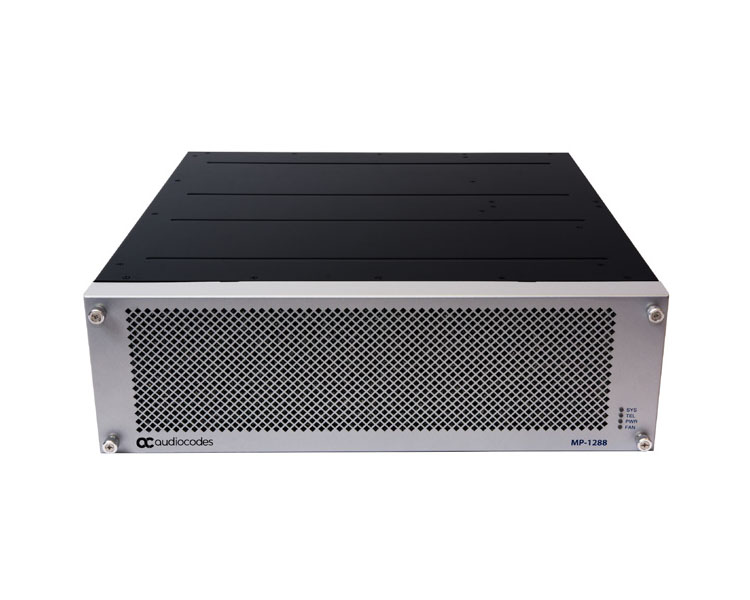 AudioCodes MediaPack MP-1288 high density analog gateway with 144 FXS ports and dual AC power supply