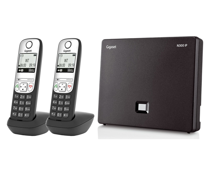 Gigaset N300IP Base Station and Gigaset A690HX DECT Phone Bundle - Two Handsets