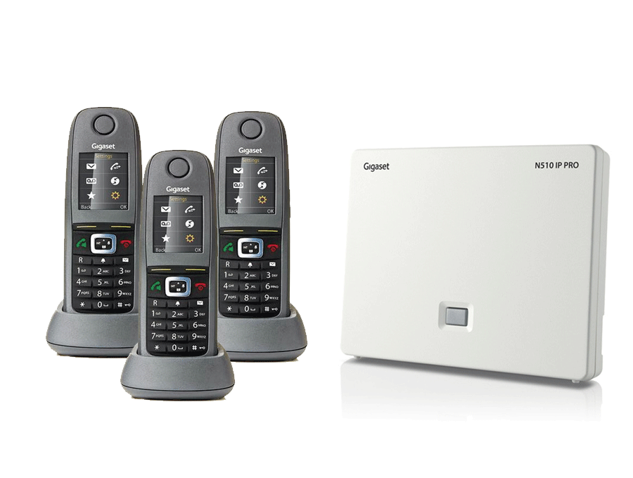 Gigaset N510IP Base Station and Gigaset R650H Phone bundle - Three handsets