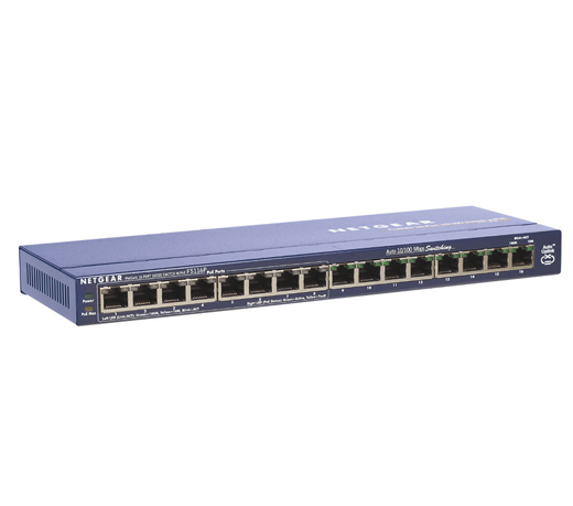 Netgear Prosafe FS116P 16-Port 10/100 Desktop Switch with 8-Port POE