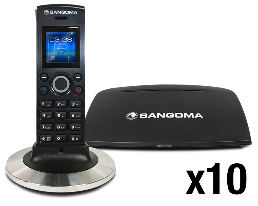 Sangoma DC201 DECT Base + Handset System (10 Pack)