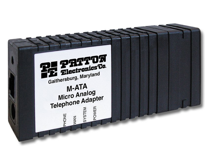 Patton M-ATA-1A/EUI Micro Analog Telephone Adapter;1 x FXS RJ11; 1