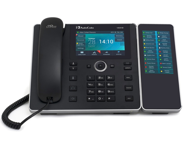 AudioCodes UC450HDEG-EXP IP Phone with 5'' Color Touch LCD Expansion Module