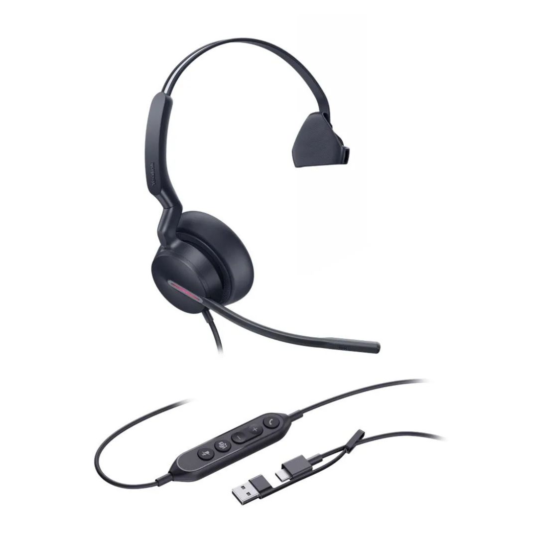 Yealink UH46 Mono USB Corded Headset – UC (UH46 Mono USB-C/A) Yealink UH46 Mono USB Corded Headset – UC (UH46 Mono USB-C/A)