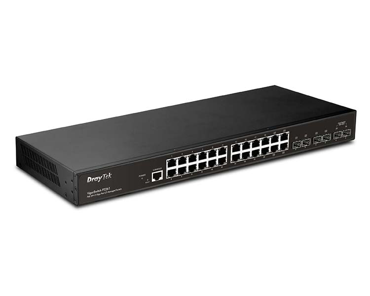 Draytek VigorSwitch P2261 High-Power PoE Gigabit Switch