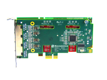 Sangoma B500 2 Modules  4 BRI Ports  8 B-Channel PCIe + Echo Cancellation