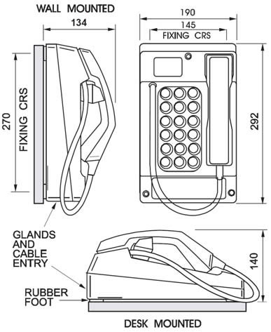 GAI-Tronics Commander SIP Phone Yellow - 3 Button trimline telephone wiring diagram 