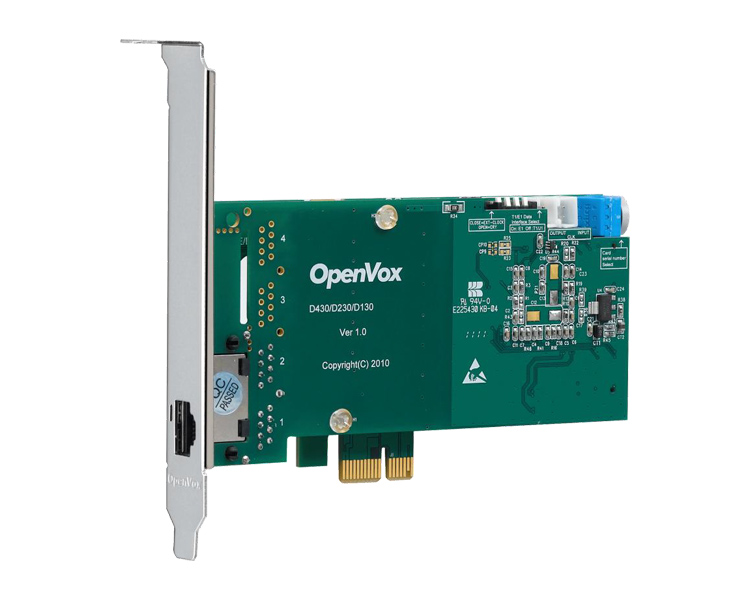 OpenVox D130E 1 Port PCI Express ISDN PRI Card