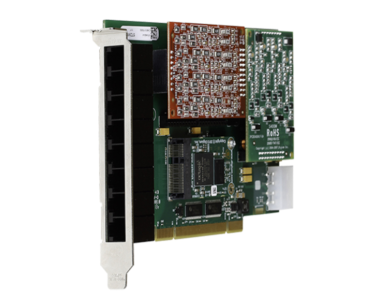 Digium 1A8A01F 8 port modular analog PCI 3.3/5.0V card, no interfaces and HW Echo Can