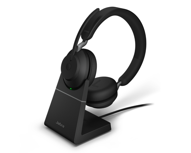 Jabra Evolve2 65 Link380a MS Stereo Black Headset with Desk Stand (26599-999-989)