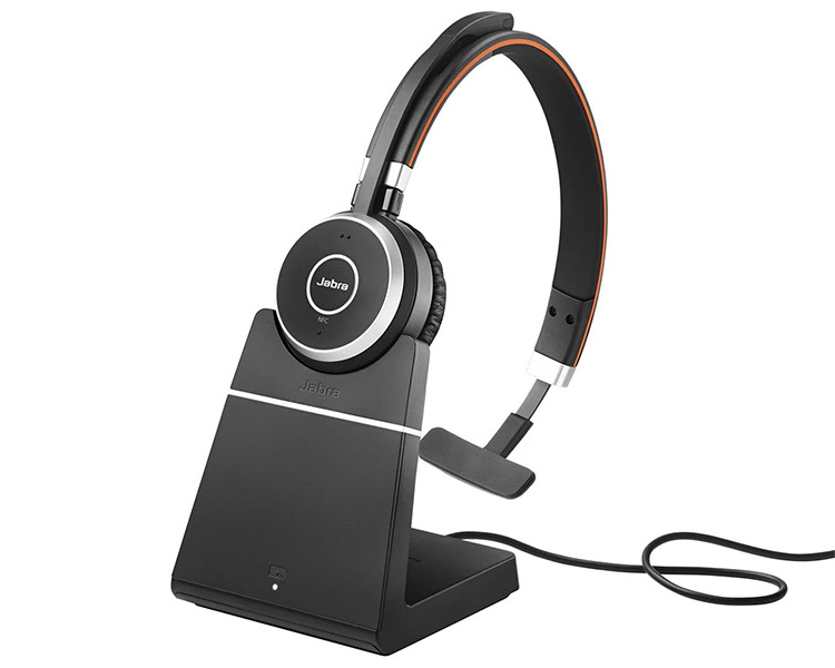 Jabra Evolve 65 UC Mono Headset with Charging Stand