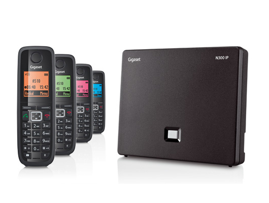 Gigaset N300IP DECT Base Station & Gigaset A510H Cordless DECT Phone - Four Handsets Bundle