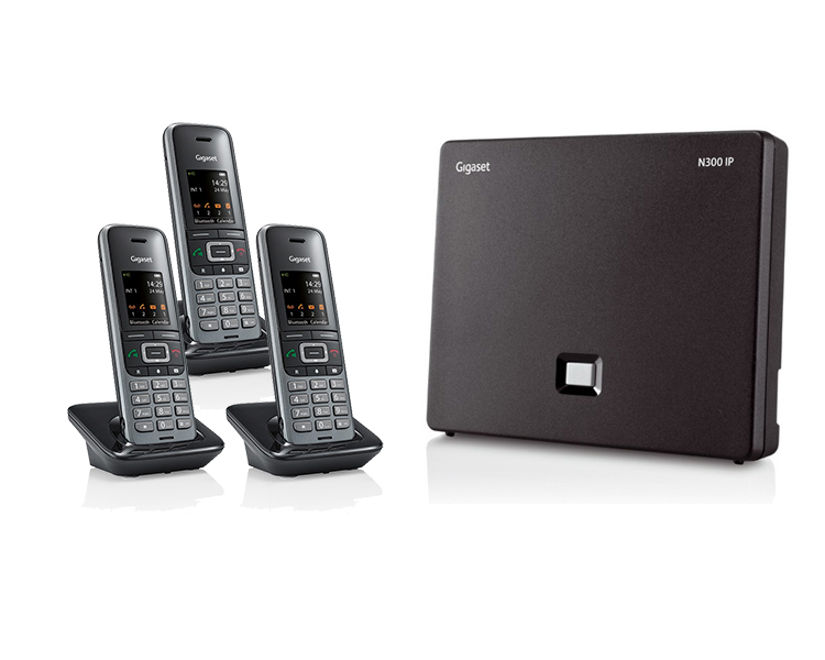 Gigaset N300IP Base Station and Gigaset S650H Phone bundle - Three Handsets