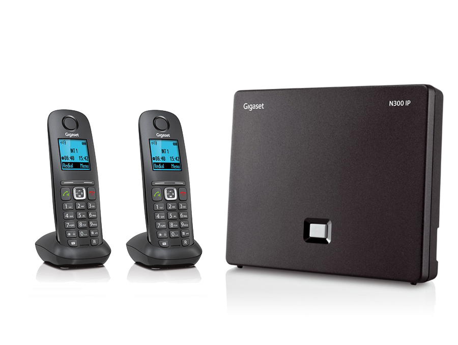 Gigaset N300IP Base Station and Gigaset A540H DECT Phone Bundle - Two Handsets