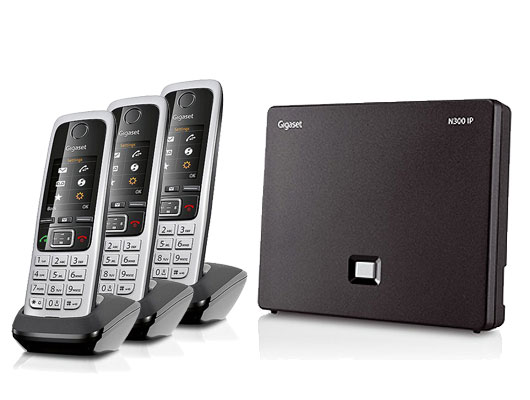 Gigaset N300IP Base Station and Gigaset C430HX DECT Phone bundle - Three handsets