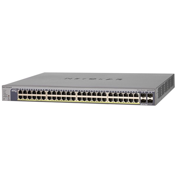 Netgear ProSafe GS752TP, 48 x 10/100/1000 Mbps, PoE, 1000base-T, 4 x SFP