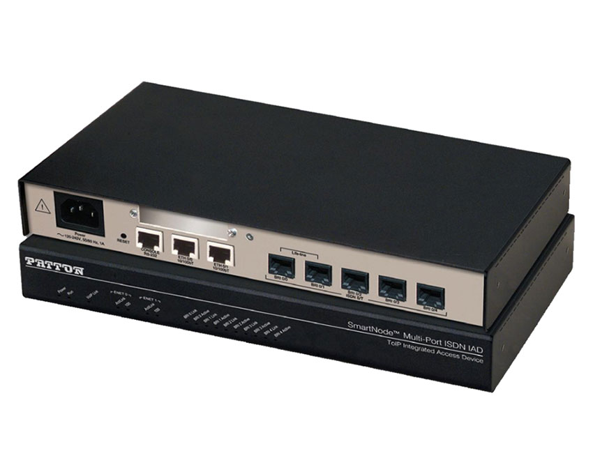 Patton SmartNode SN4639/5BIS/EUI 5 BRI Dual Fast Ethernet, 8 VoIP Call VoIP Gateway