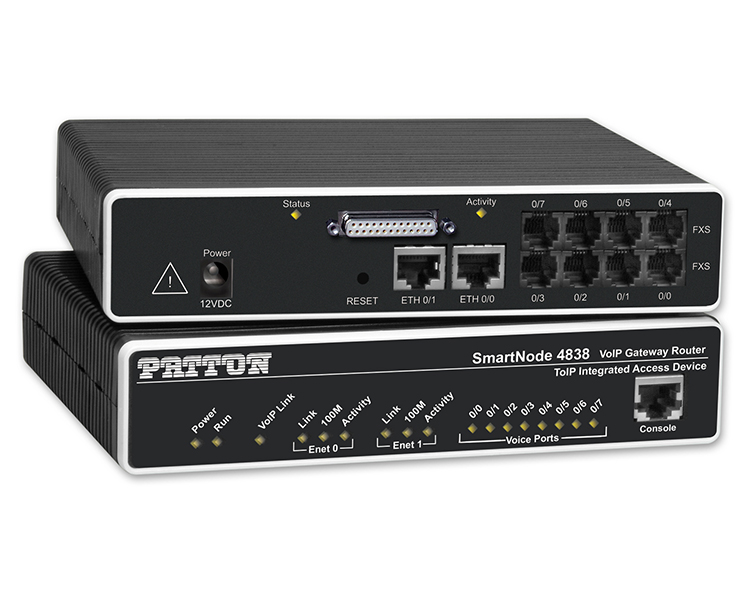 Patton SmartNode SN4836/4JS2JOD/EUI 4 FXS & 2 FXO VoIP IAD, Integrated X.21 WAN, H.323 and SIP, External UI Power