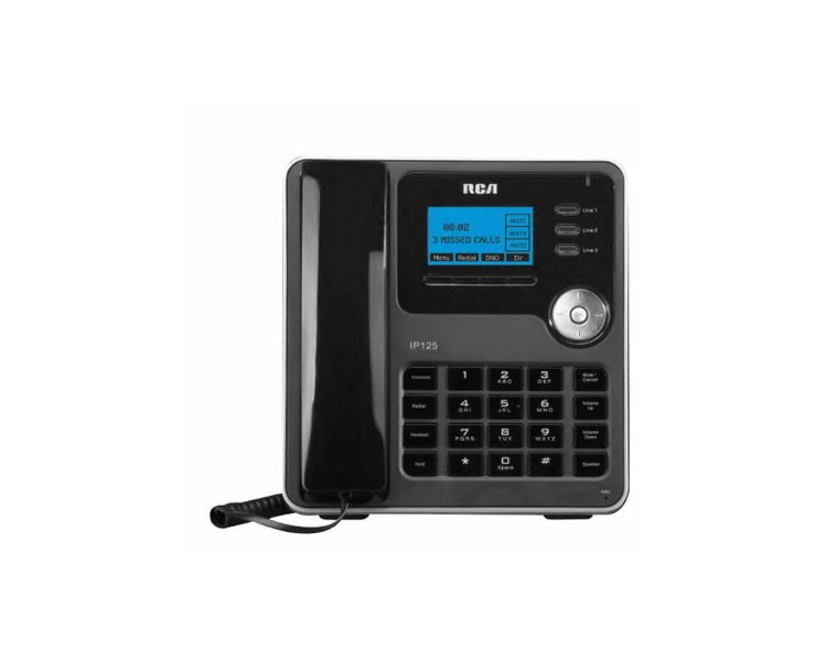 RCA IP125 VoIP 3-Line Business Phone with PoE