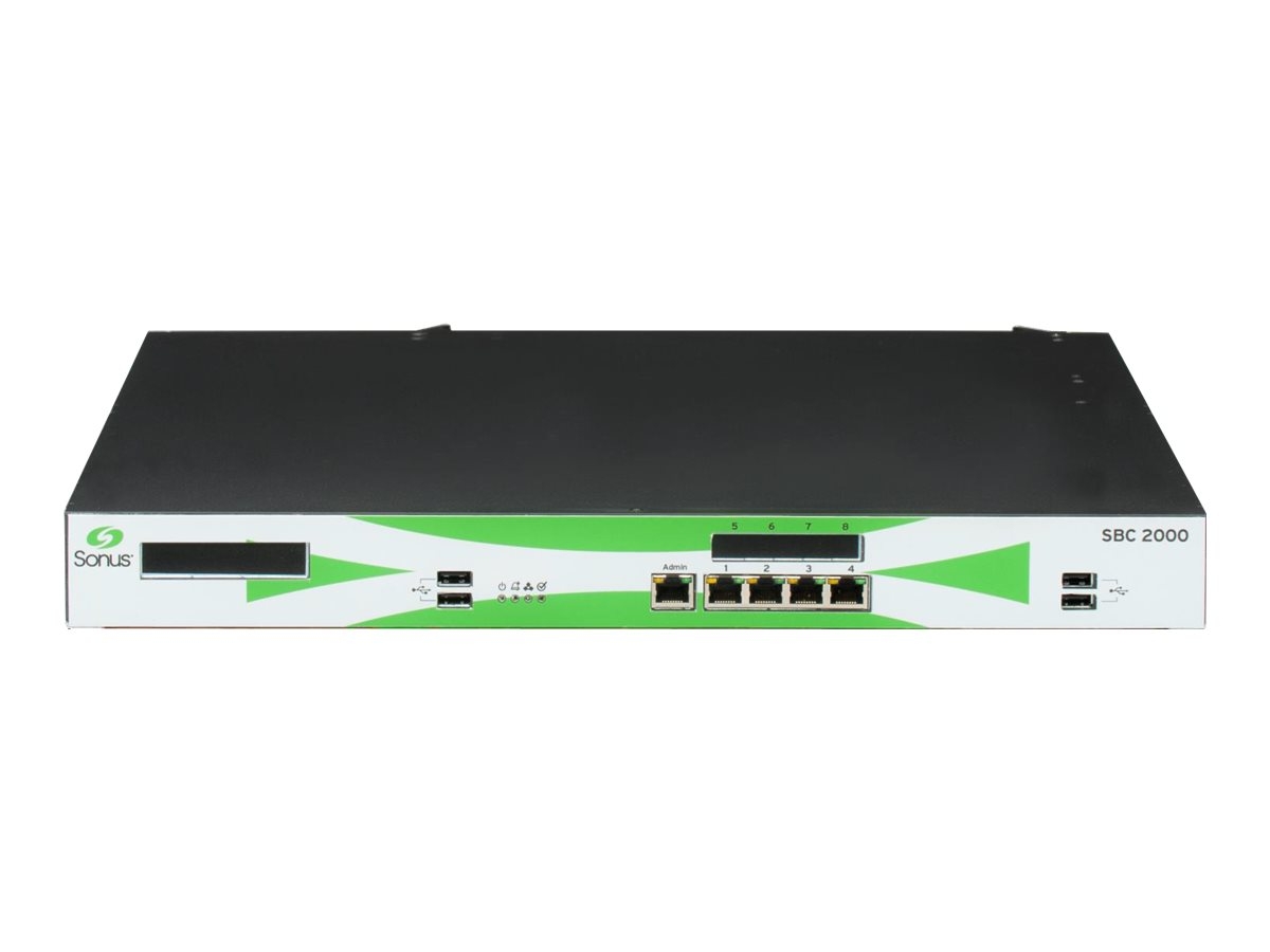 Ribbon Communications SBC2000 W/ 2 DSPS, CLOUD LINK W/CCE. SIP:SIP LICENSABLE
