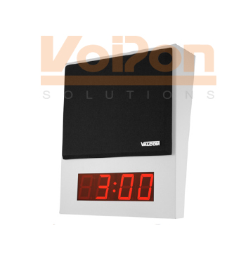 Valcom VIP-411-DS One Way Surface Mount Speaker w/  Digital Clock