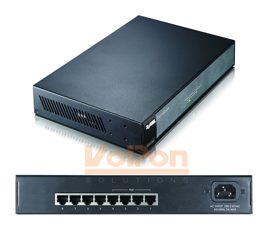 ZyXEL ES1100-8P 8 port unmanaged 10/100, 4 x ports PoE